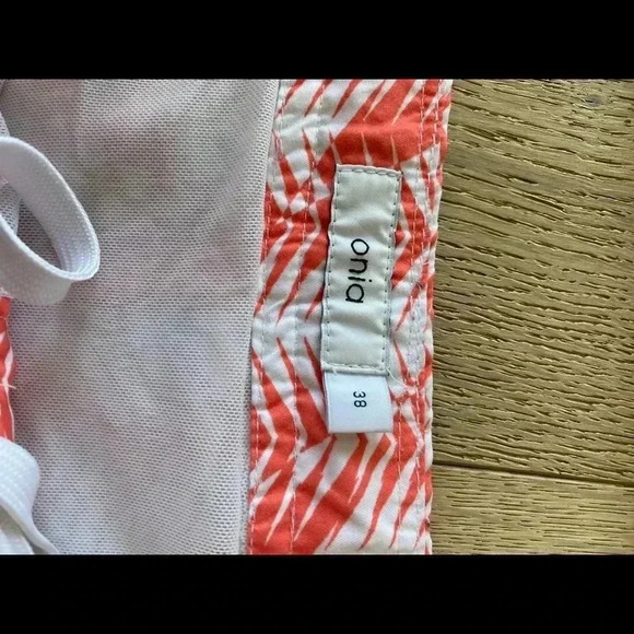 Onia men’s swim trunks orange white size 38 - Picture 6 of 8
